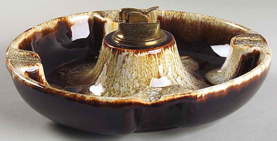 Gourmet Brown Lighter/Ashtray Combination by Pfaltzgraff-1