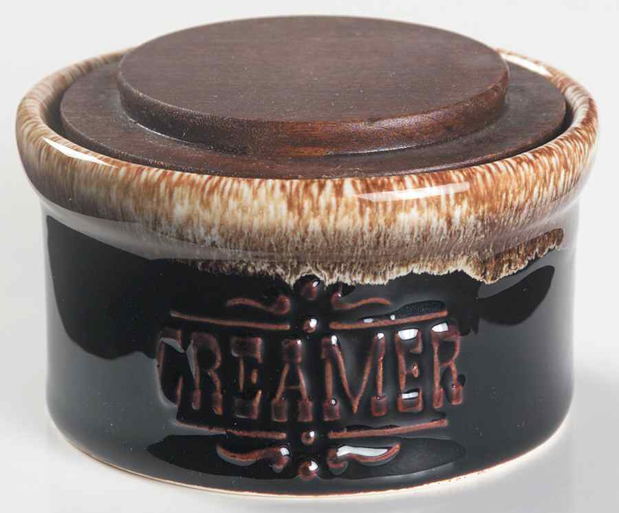 Gourmet Brown Creamer Crock & Lid by Pfaltzgraff-1