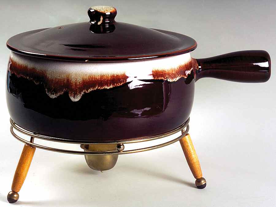 Gourmet Brown 2.5 Qt Covered Casserole & Metal Stand by Pfaltzgraff-1