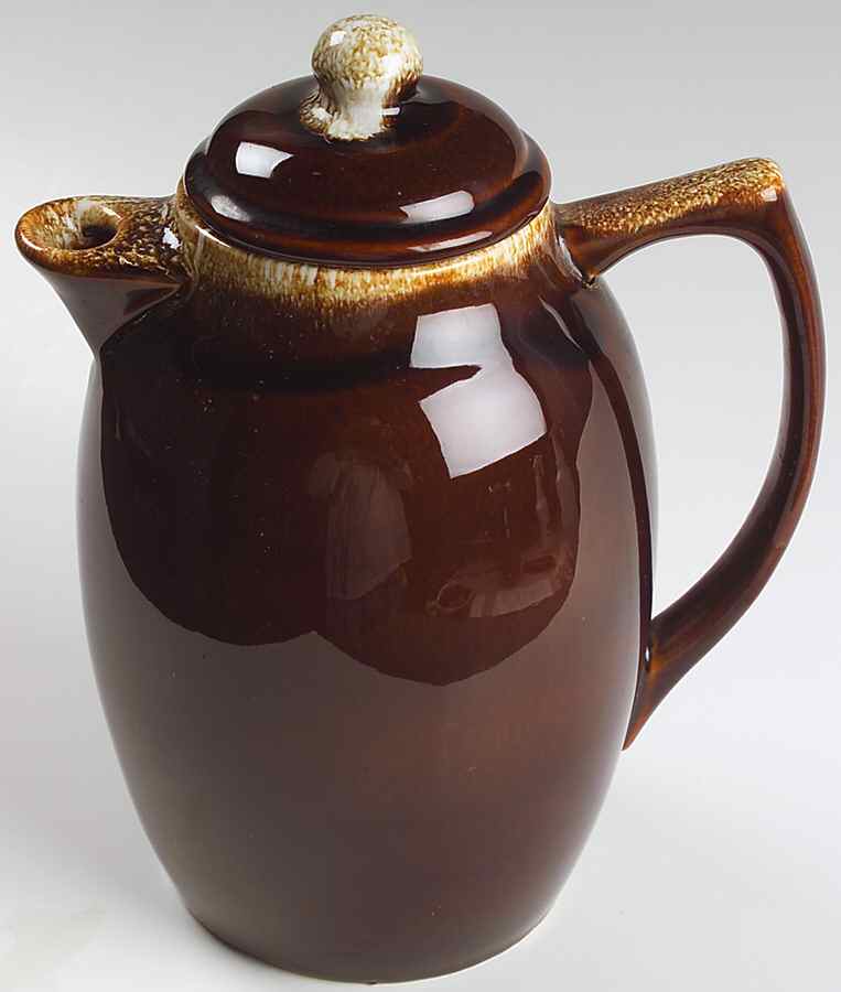 Gourmet Brown Coffee Pot & Lid by Pfaltzgraff-1