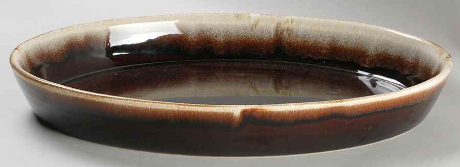Gourmet Brown 16" Oval Roaster by Pfaltzgraff-1