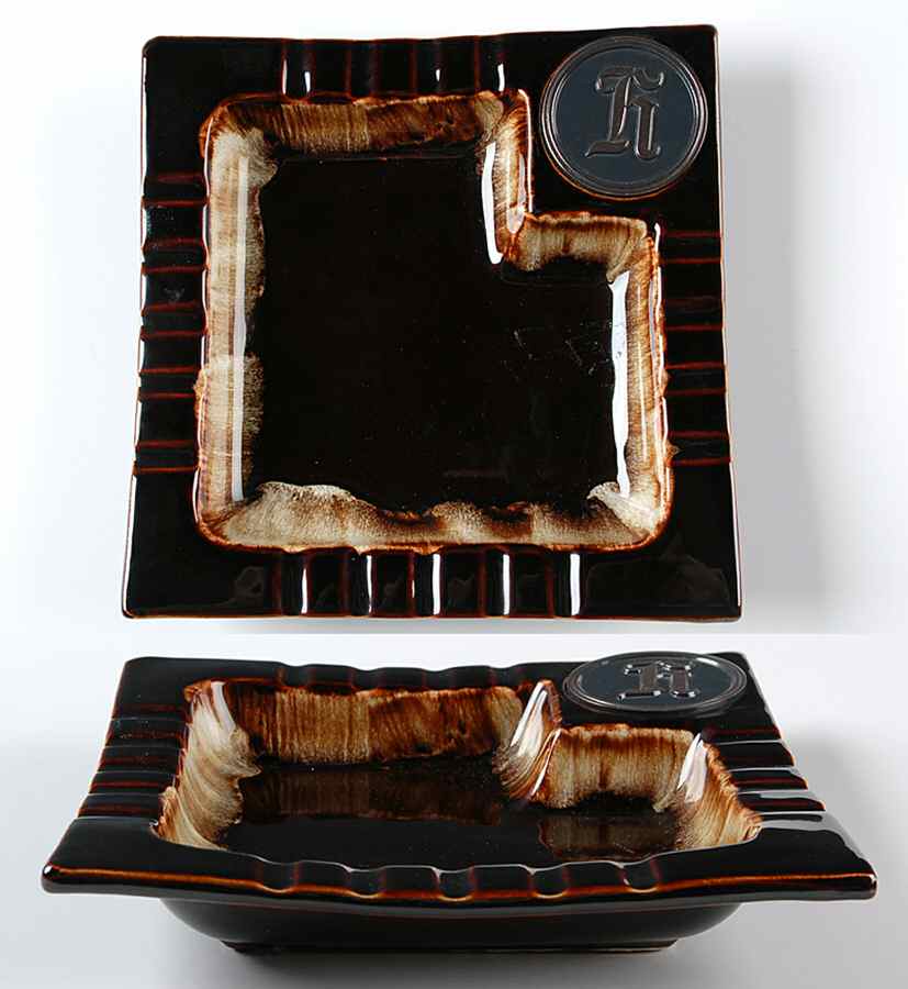 Gourmet Brown 8" Square Ashtray by Pfaltzgraff-1