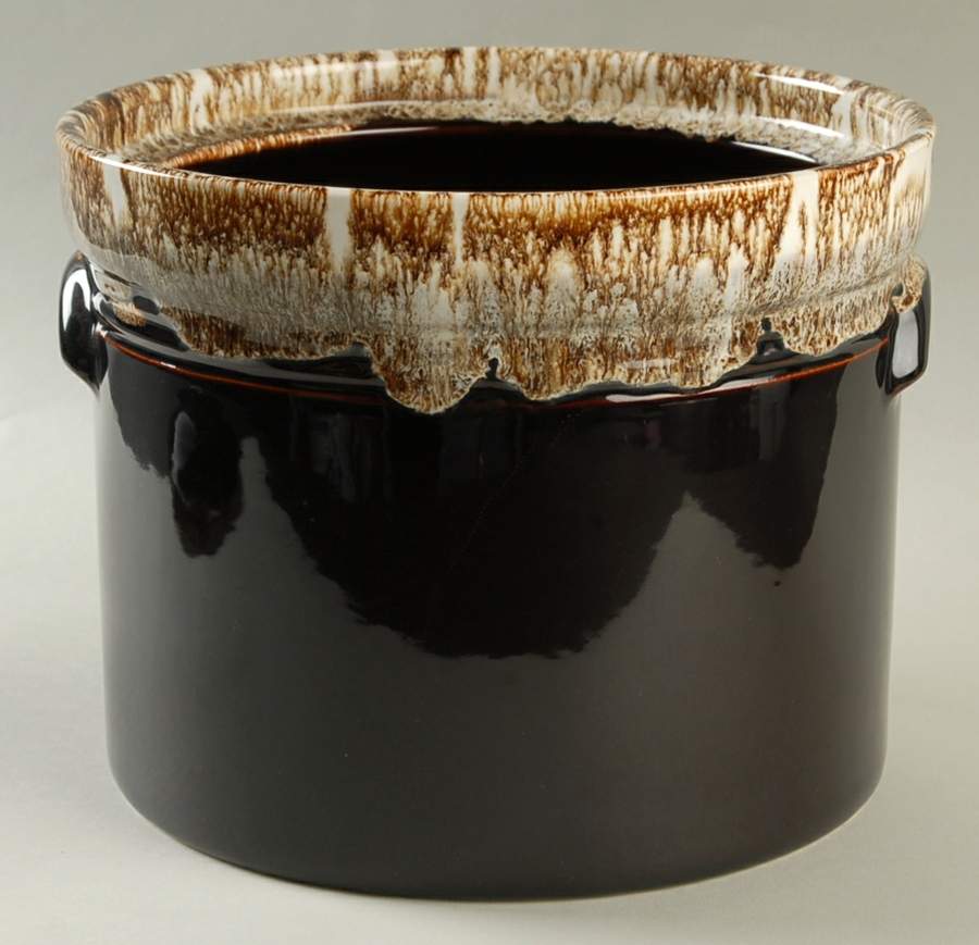 Gourmet Brown Ice Crock No Lid by Pfaltzgraff-1