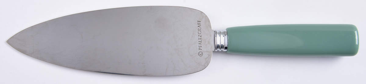 Grapevine Glassware Cake Server with Stainless Blade by Pfaltzgraff-1