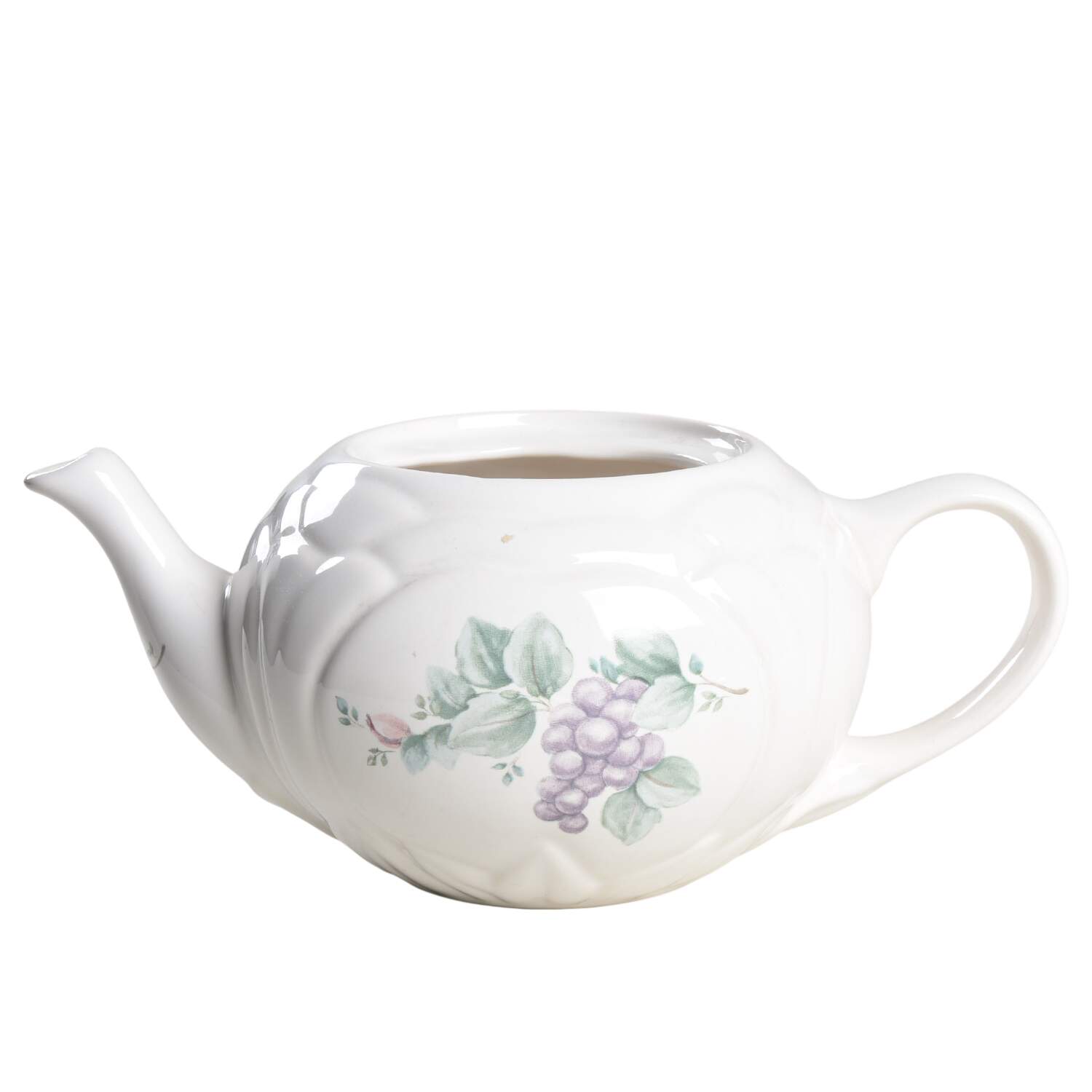 Grapevine Embossed Floral Teapot No Lid by Pfaltzgraff-1