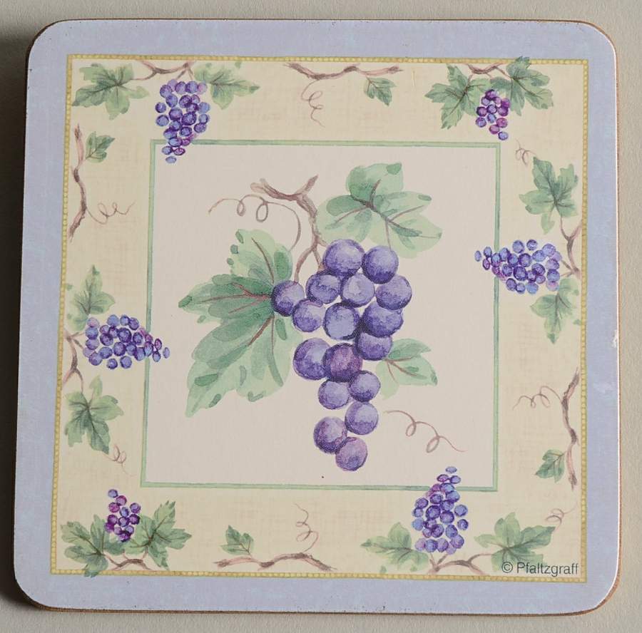 Grapevine Square Corkback Coaster by Pfaltzgraff-1