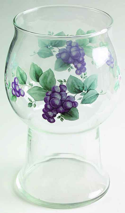 Grapevine Glass Pillar Float Candleholder by Pfaltzgraff-1