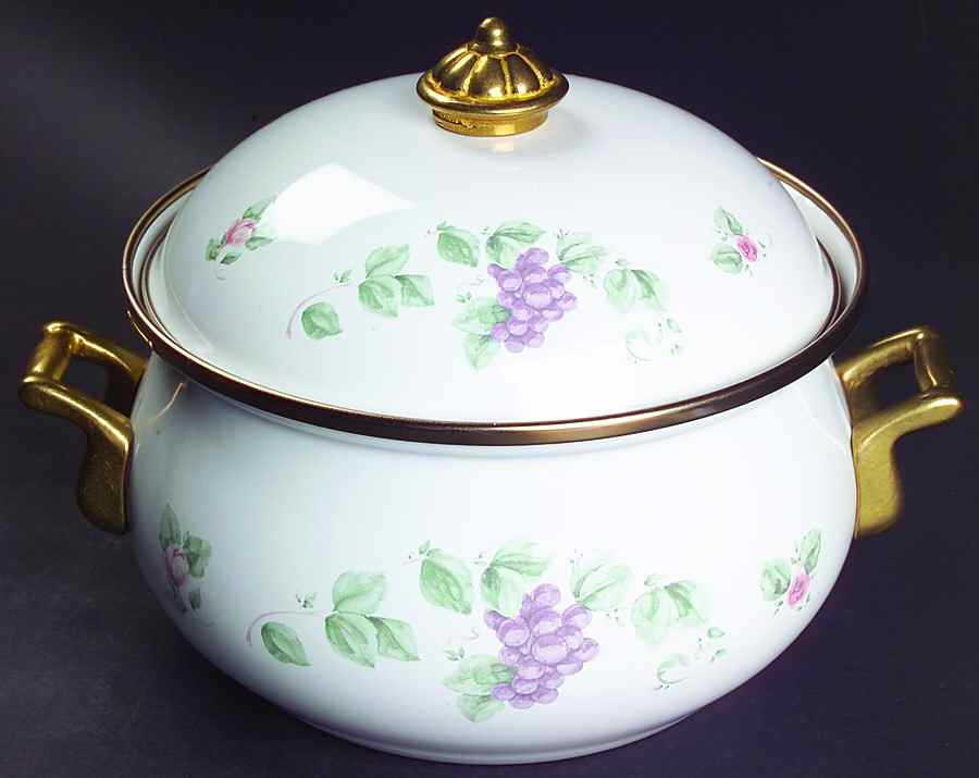 Grapevine 2 Quart Metal Covered Casserole by Pfaltzgraff-1