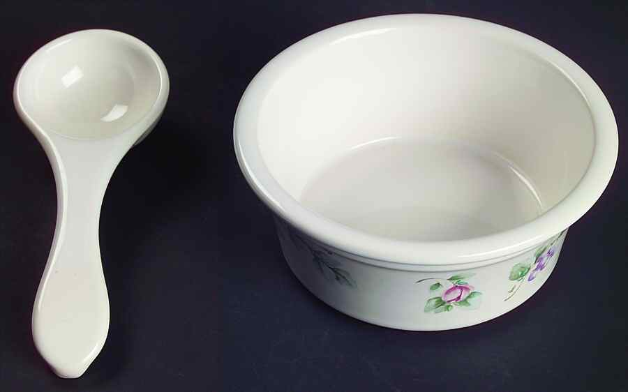 Grapevine Dip/Salsa Crock & Ladle by Pfaltzgraff-1