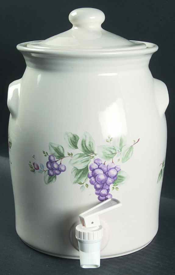 Grapevine Beverage Crock & Lid by Pfaltzgraff-1