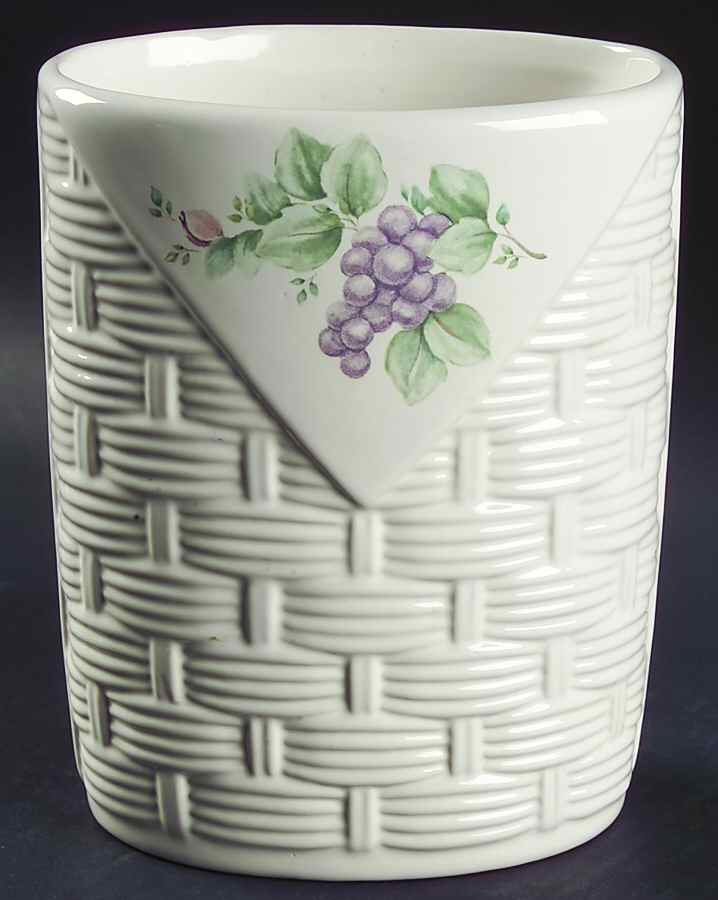 Grapevine Basketweave Utensil Holder by Pfaltzgraff-1