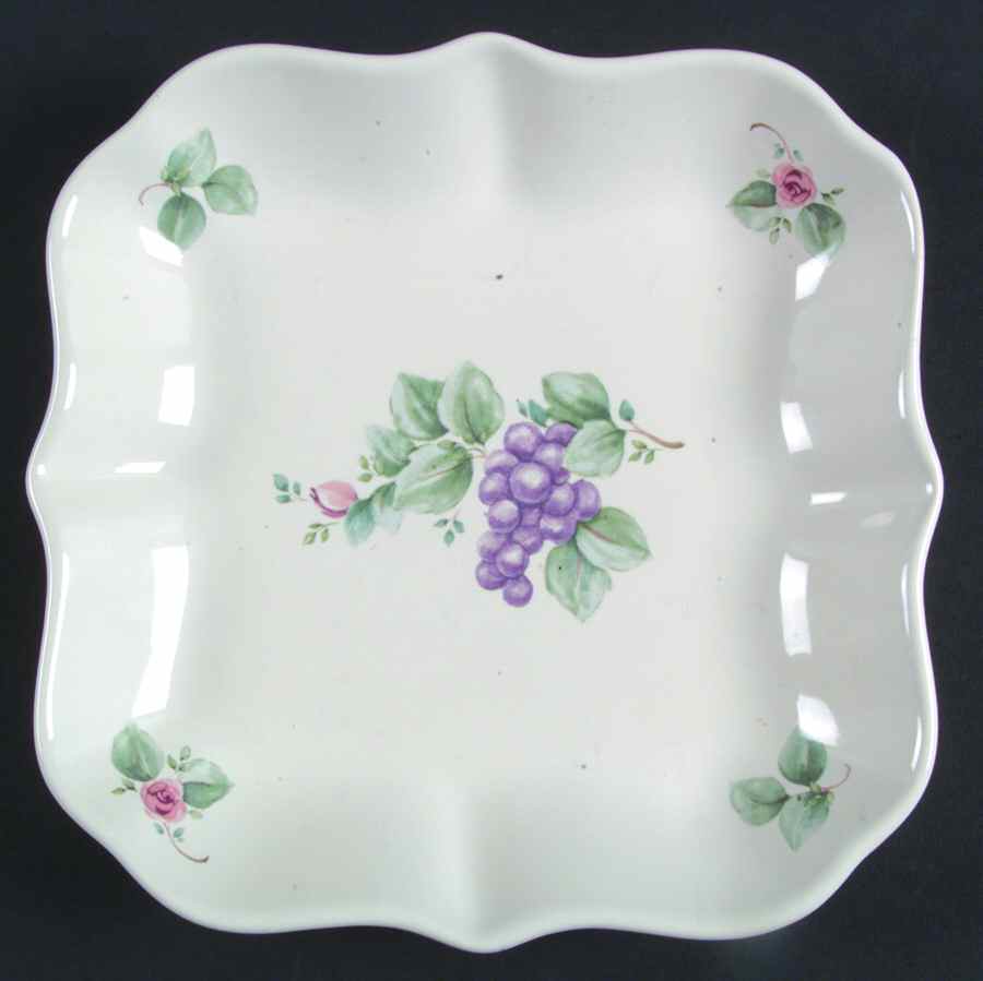 Grapevine 8" Square Fluted Dish by Pfaltzgraff-1