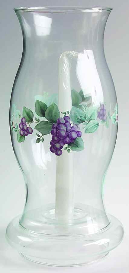Grapevine Glassware Hurricane by Pfaltzgraff-1