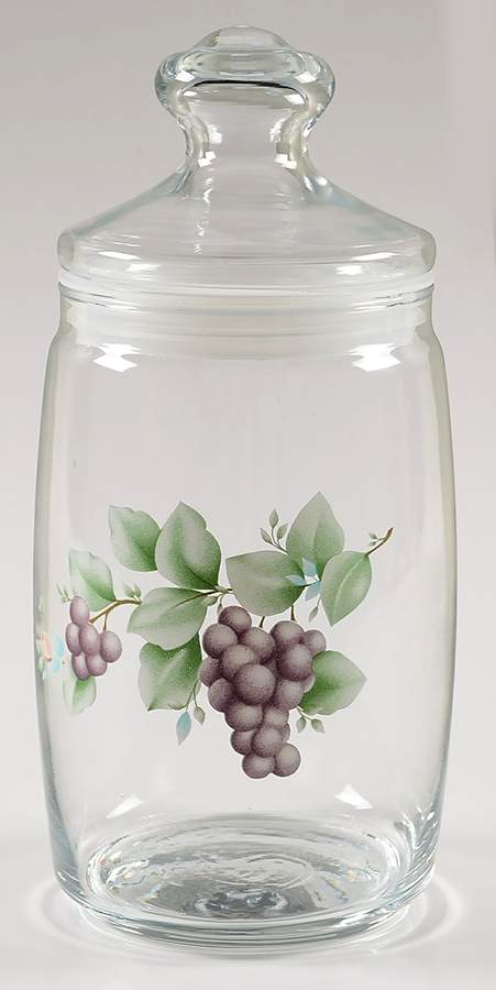Grapevine Medium Glassware Storage Jar & Lid by Pfaltzgraff-1