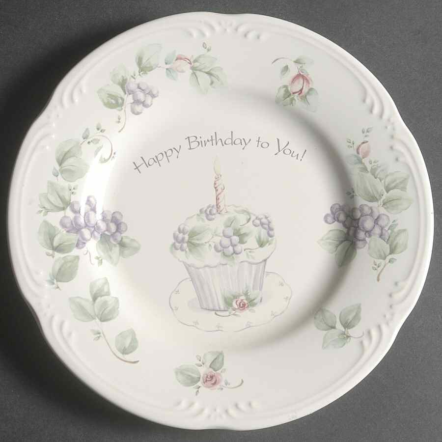 Grapevine Happy Birthday Plate by Pfaltzgraff-1