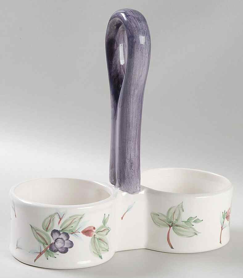 Grapevine Center Handle Tray for Oil/Vinegar by Pfaltzgraff-1