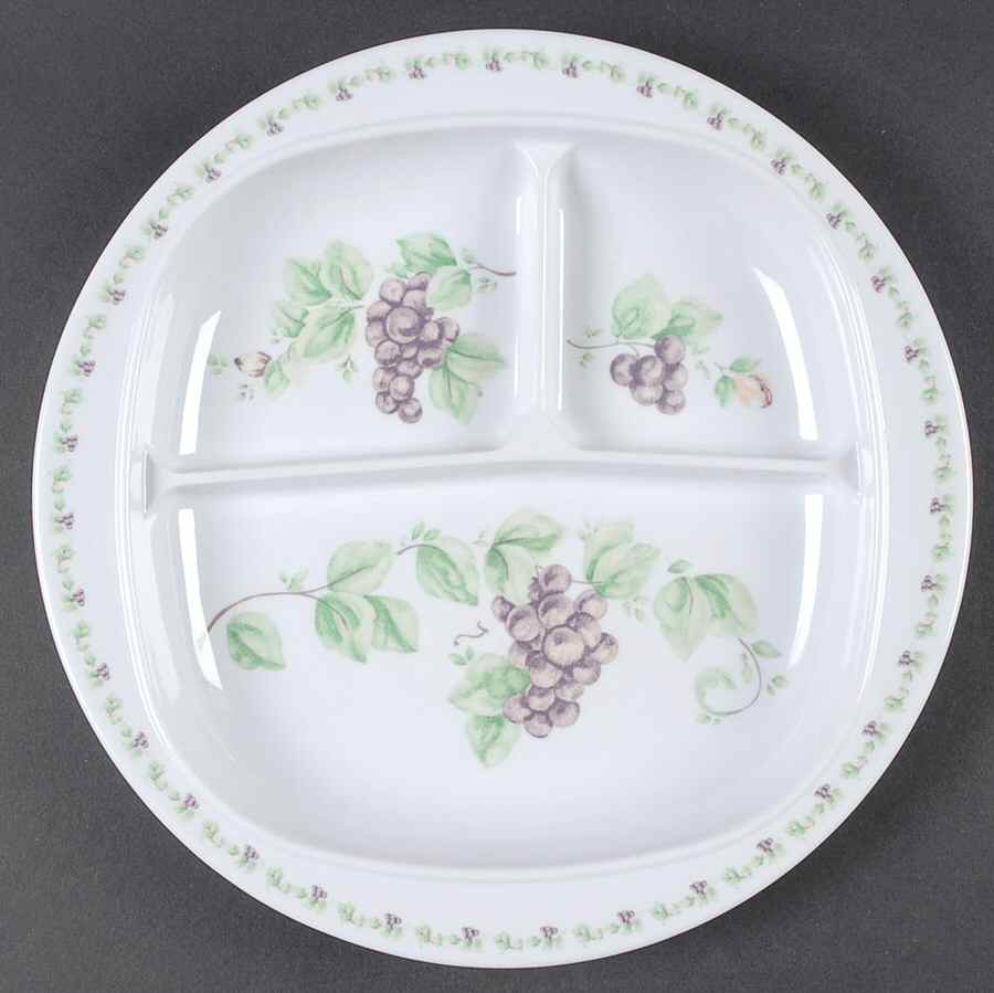 Grapevine Melamine Adult Divided Plate by Pfaltzgraff-1