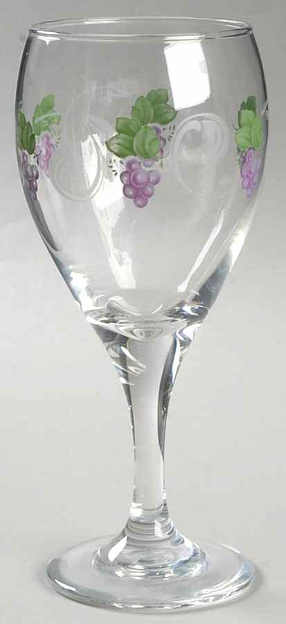Grapevine 10 Oz Glassware Wine Goblet by Pfaltzgraff-1