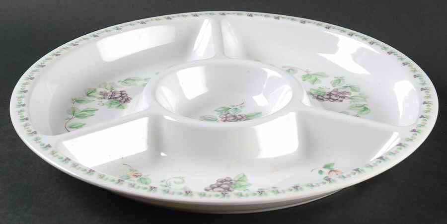Grapevine 1 Piece Melamine Chip & Dip by Pfaltzgraff-1