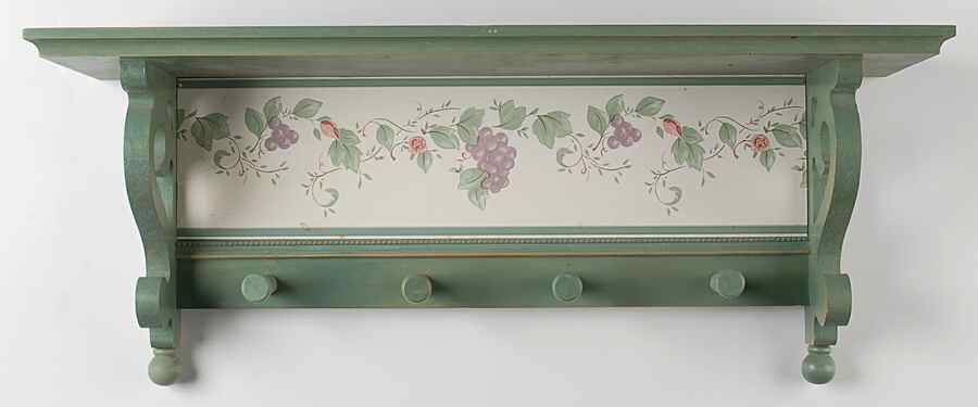 Grapevine Wood Peg Shelf by Pfaltzgraff-1