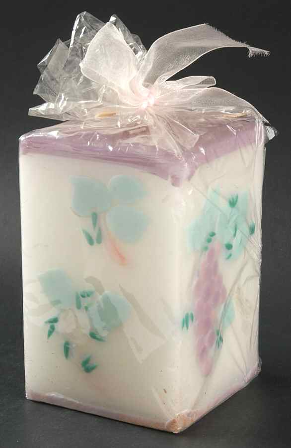 Grapevine 6" Square Pillar Candle (Wax) by Pfaltzgraff-1