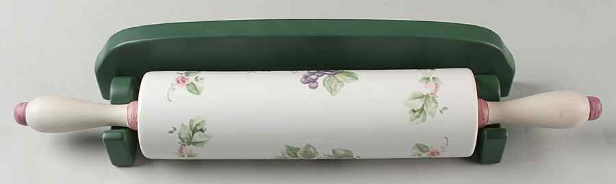 Grapevine Rolling Pin W/Wood Wall Hanger by Pfaltzgraff-1