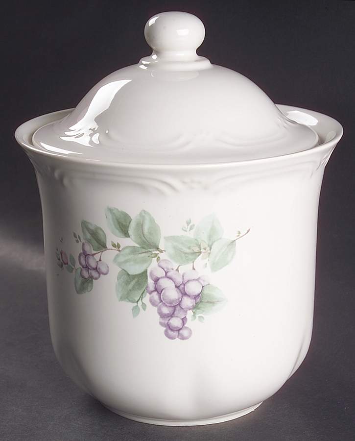 Grapevine Medium Canister & Lid with Seal Ring by Pfaltzgraff-1