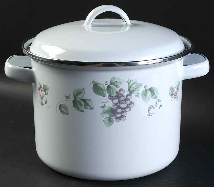 Grapevine 3.5 Qt Metal Stockpot by Pfaltzgraff-1