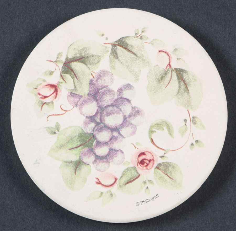 Grapevine Round (Thirsty) Stone Coaster by Pfaltzgraff-1