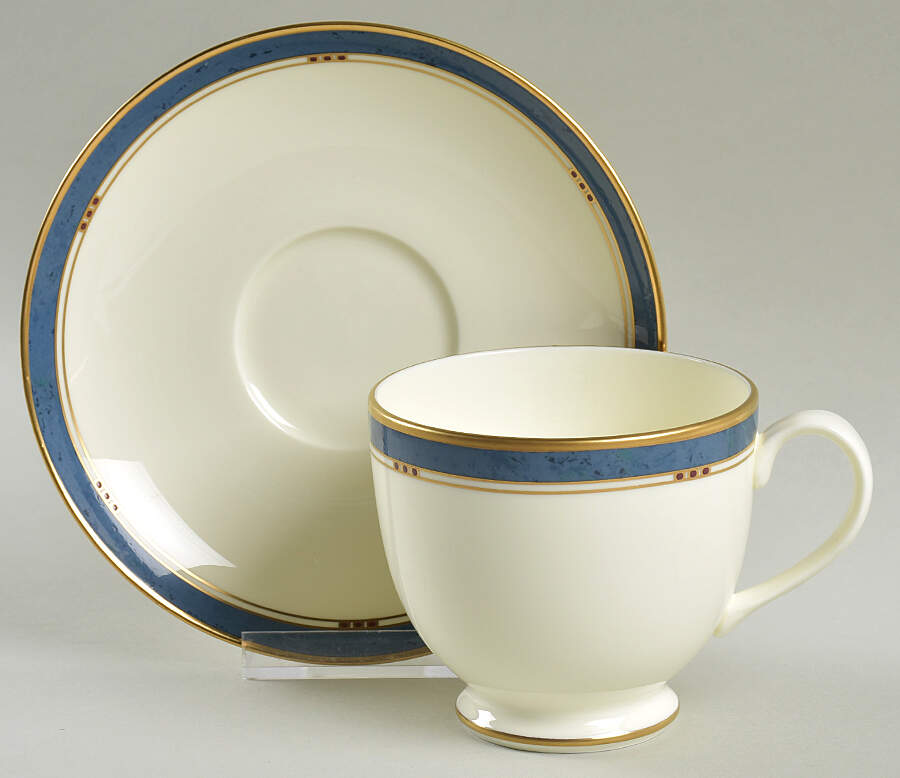 Hampton Footed Cup & Saucer Set by Pfaltzgraff-1