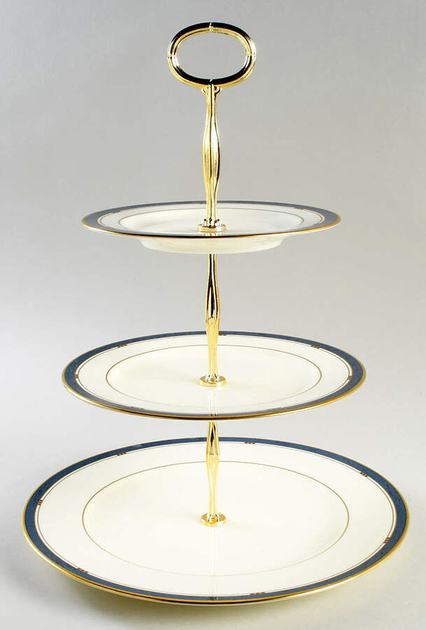 Hampton 13 7/8"-14 1/4" 3-Tiered Serving Tray(DP,SP,BB) HC by Pfaltzgraff-1