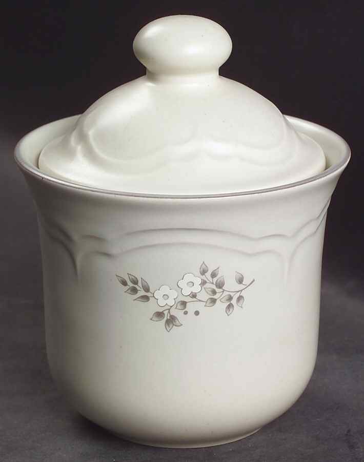 Heirloom Cotton Ball Jar and Lid by Pfaltzgraff-1