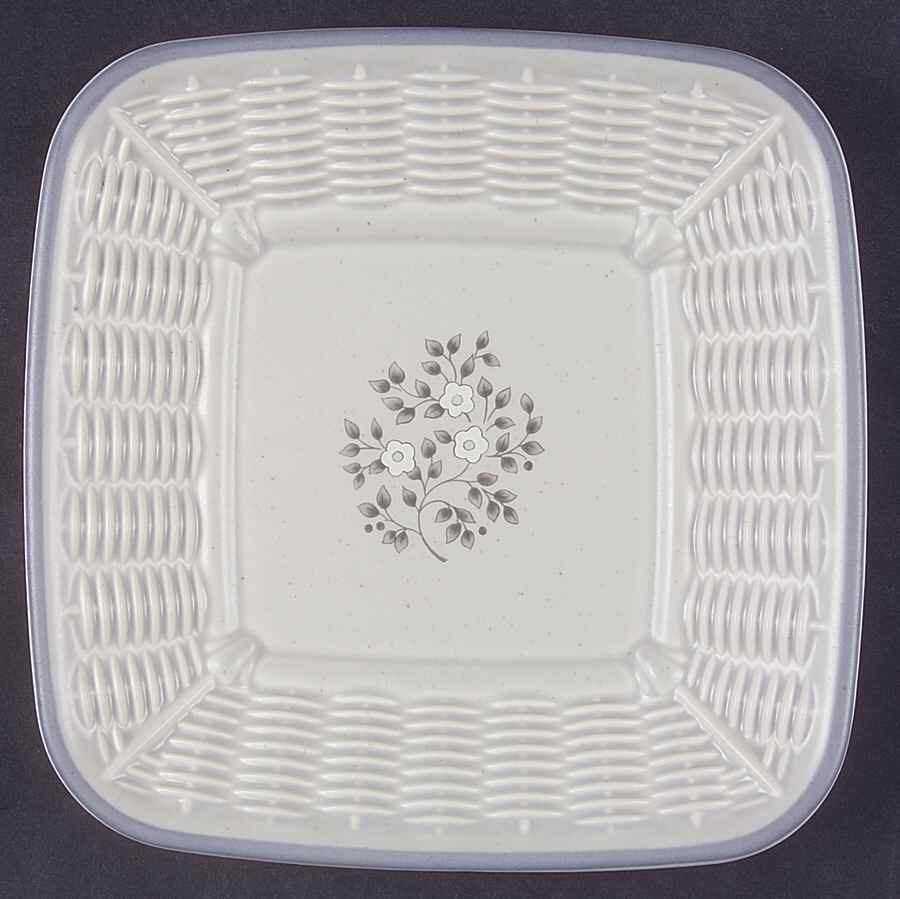 Heirloom Open Candy Dish with Wicker Trim by Pfaltzgraff-1