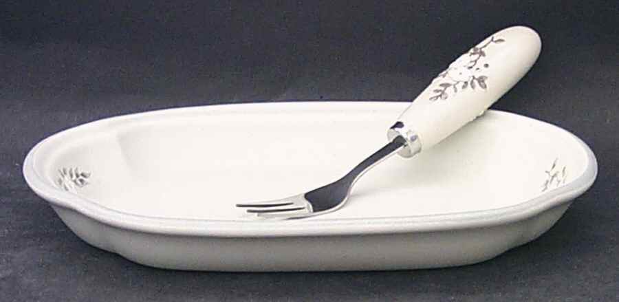 Heirloom Hors d'Oeuvre Set (Tray and Fork) by Pfaltzgraff-1