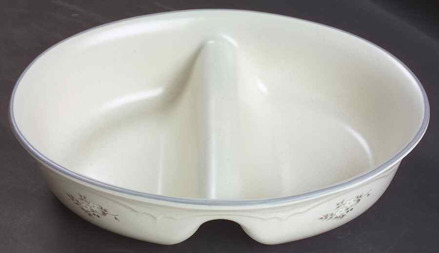 Heirloom 10" Oval Divided Vegetable Bowl by Pfaltzgraff-1