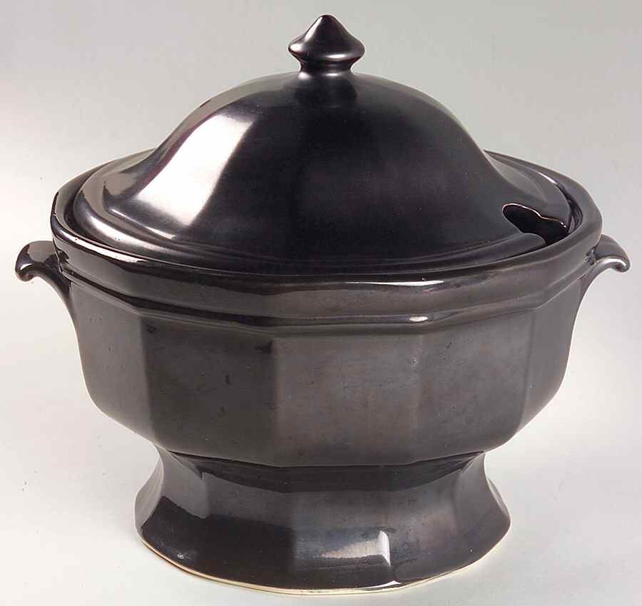 Heritage Black Tureen &  Lid by Pfaltzgraff-1
