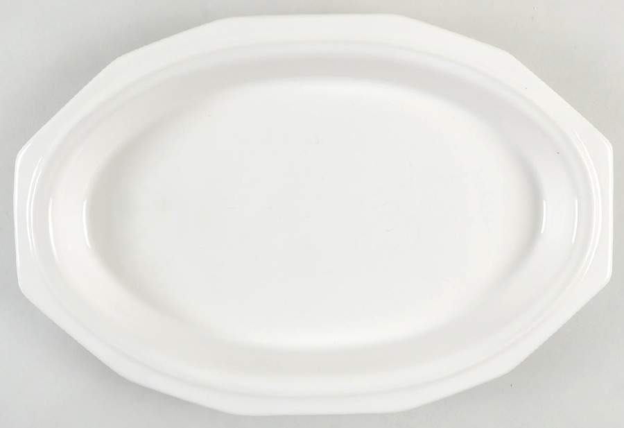 Heritage White 12" Oval Serving Platter by Pfaltzgraff-1