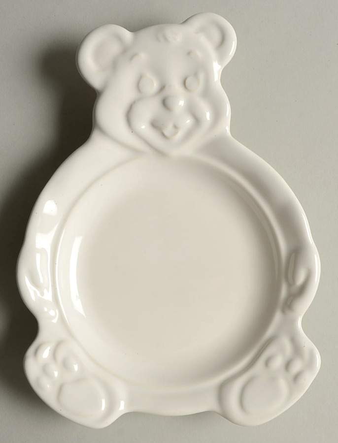 Heritage White Teddy Bear Plate by Pfaltzgraff-1