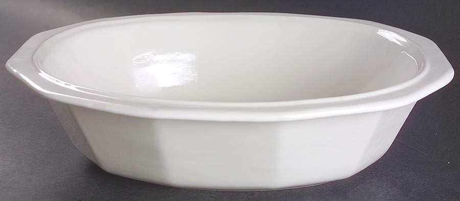 Heritage White 10" Oval Vegetable Bowl by Pfaltzgraff-1