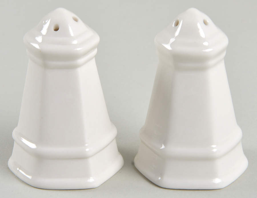 Heritage White Individual Salt & Pepper Set by Pfaltzgraff-1