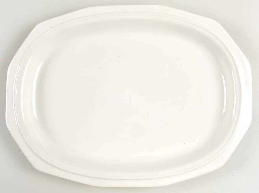 Heritage White 14" Oval Serving Platter by Pfaltzgraff-1