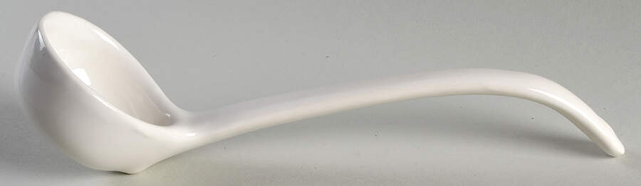 Heritage White Tureen Ladle by Pfaltzgraff-1