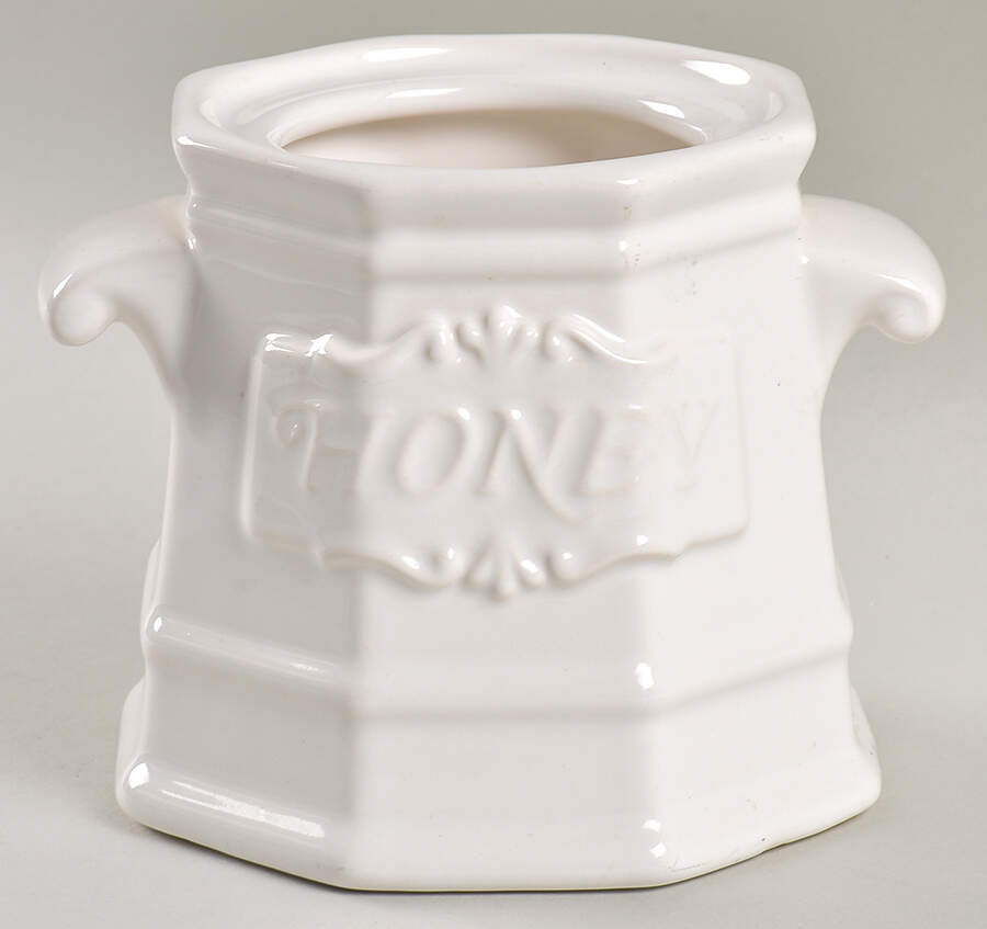Heritage White Honey Pot No Lid by Pfaltzgraff-1