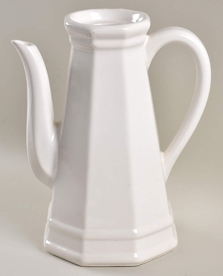 Heritage White Coffee Pot No Lid by Pfaltzgraff-1