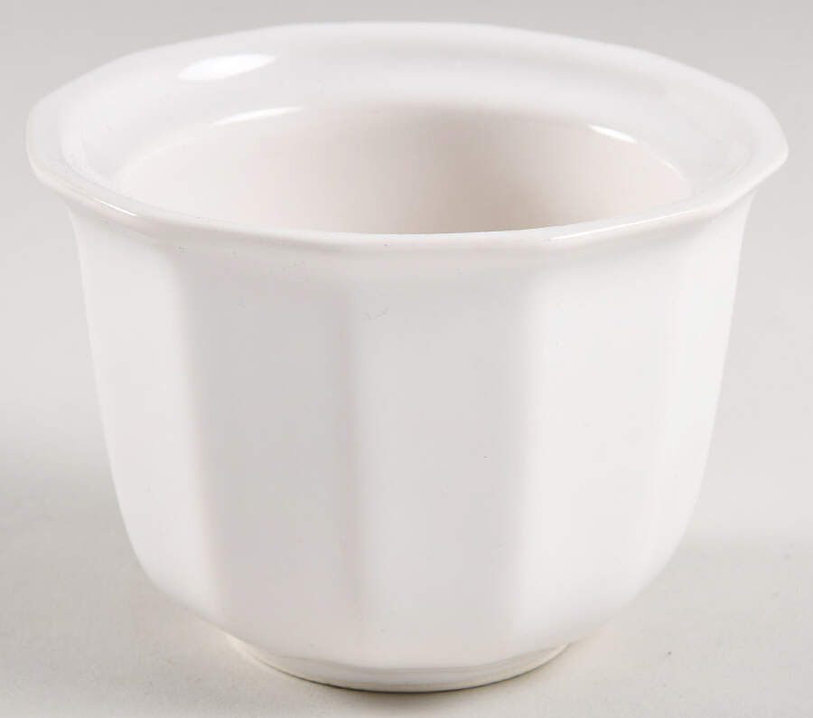 Heritage White Condiment Jar No Lid by Pfaltzgraff-1