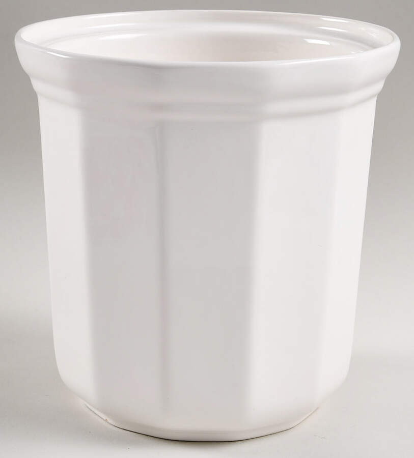 Heritage White Large Canister No Lid by Pfaltzgraff-1