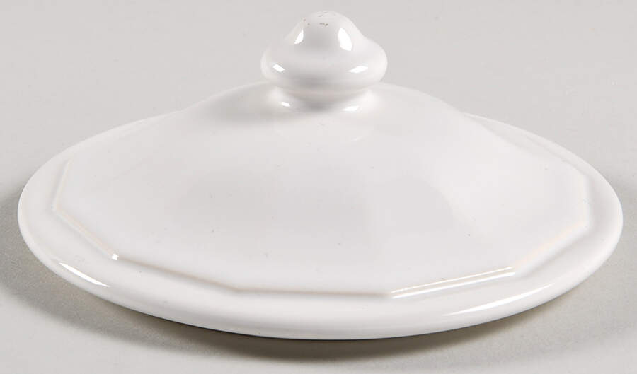 Heritage White Lid for Butter Tub by Pfaltzgraff-1