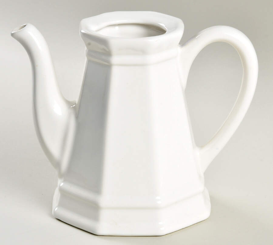 Heritage White Teapot No Lid by Pfaltzgraff-1