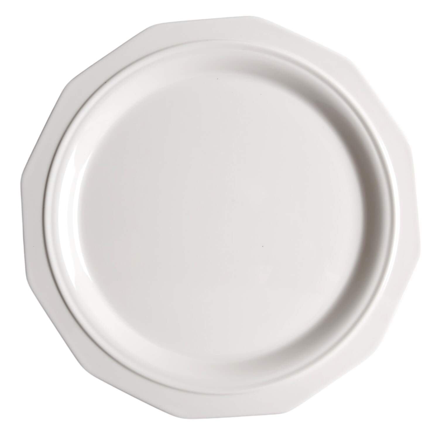 Heritage White Melamine Dinner Plate by Pfaltzgraff-1