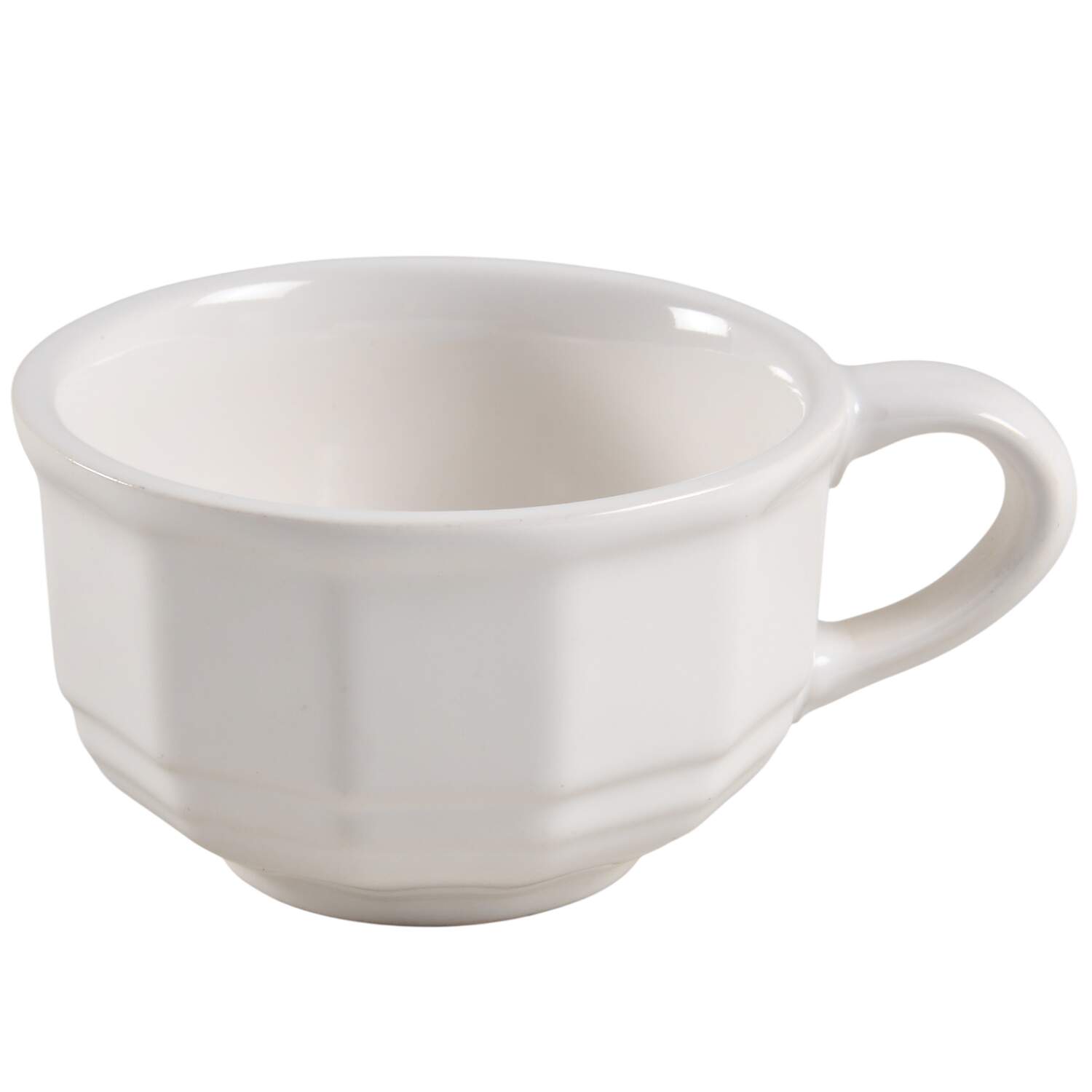 Heritage White Flat Cup by Pfaltzgraff-1